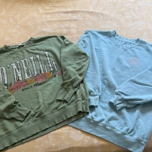 O'Neill Olive and Sky Blue Sweatshirts